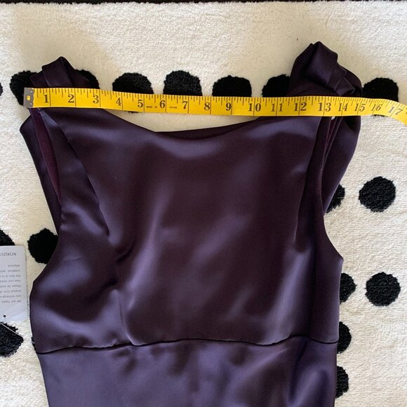 Marina Formal Gown NWT Burgundy Empire Waist Evening Bridesmaid Maxi Dress - Picture 14 of 16